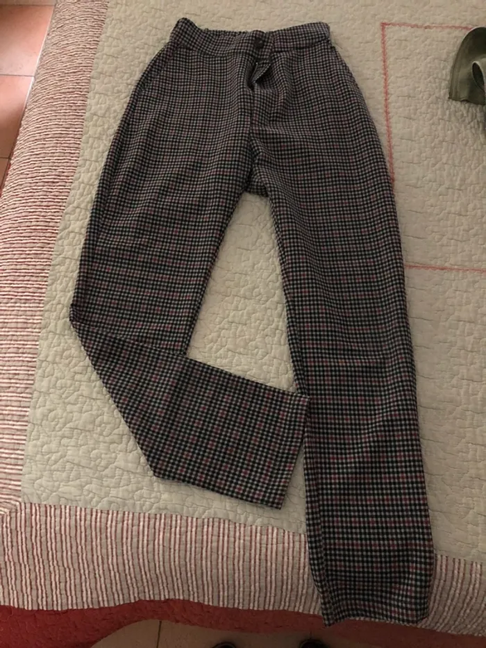 Pantalon à carreaux Pull&Bear - photo numéro 5
