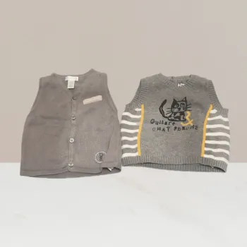Lot de pulls sans manches Sergent Major & Obaibi taille 6 mois
