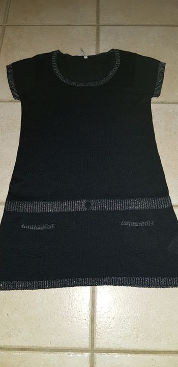 Tunique fille noire et argentée