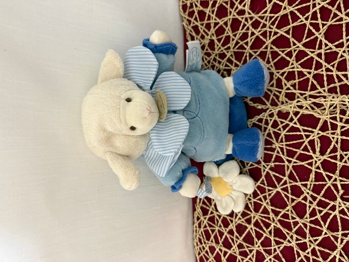 Mouton ou agneau DOUDOU ET COMPAGNIE marionnette bleu VOIR PHOTOS