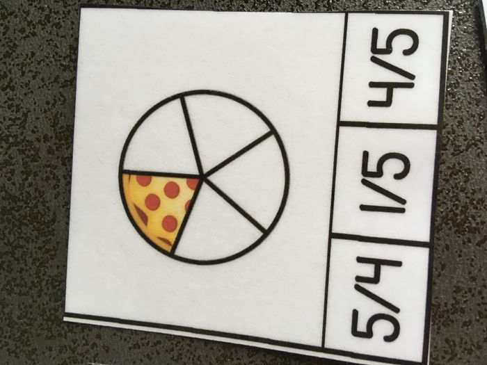 12 cartes Fractions à Pinces Les pizzas - Montessori - photo numéro 3