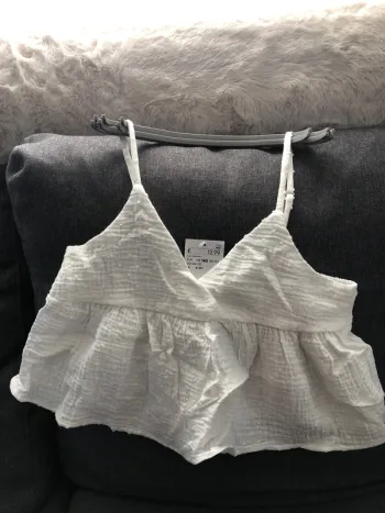 Petit haut blanc pour Fille 9-10 ans
