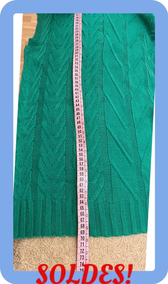 Sublime pull en tricot à col roulé sans manches taille L/XL - photo numéro 5