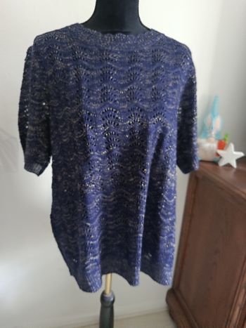 Pull bleu doré 