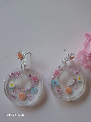 🌼 Jardin pastel – Boucles d’oreilles fleuries et délicates