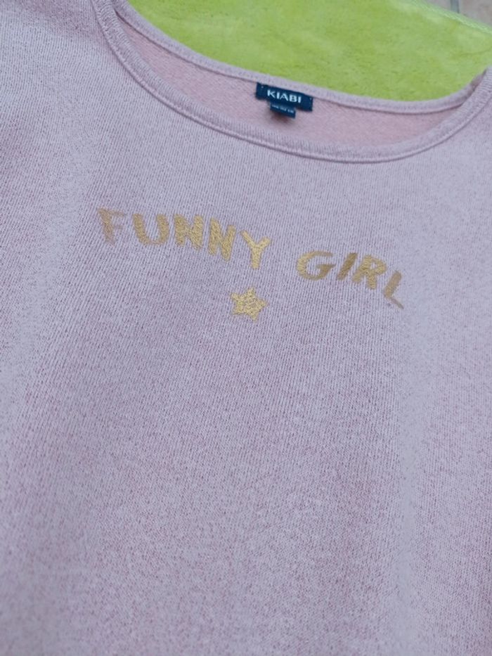 Robe Kiabi rose grise taille 12 ans - photo numéro 2