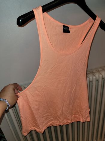 Débardeur loose tank orange corail pêche abricot