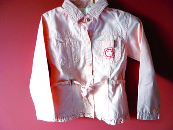 Veste Fille rose bonbon 4 ans Vertbaudet collection O'Kids TBE