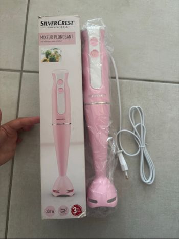 Mixeur plongeant rose neuf