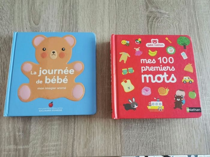 Lot de 2 livres pour bébé un imagier et la journée de bébé