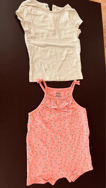 Combi short et tee shirt 18 mois