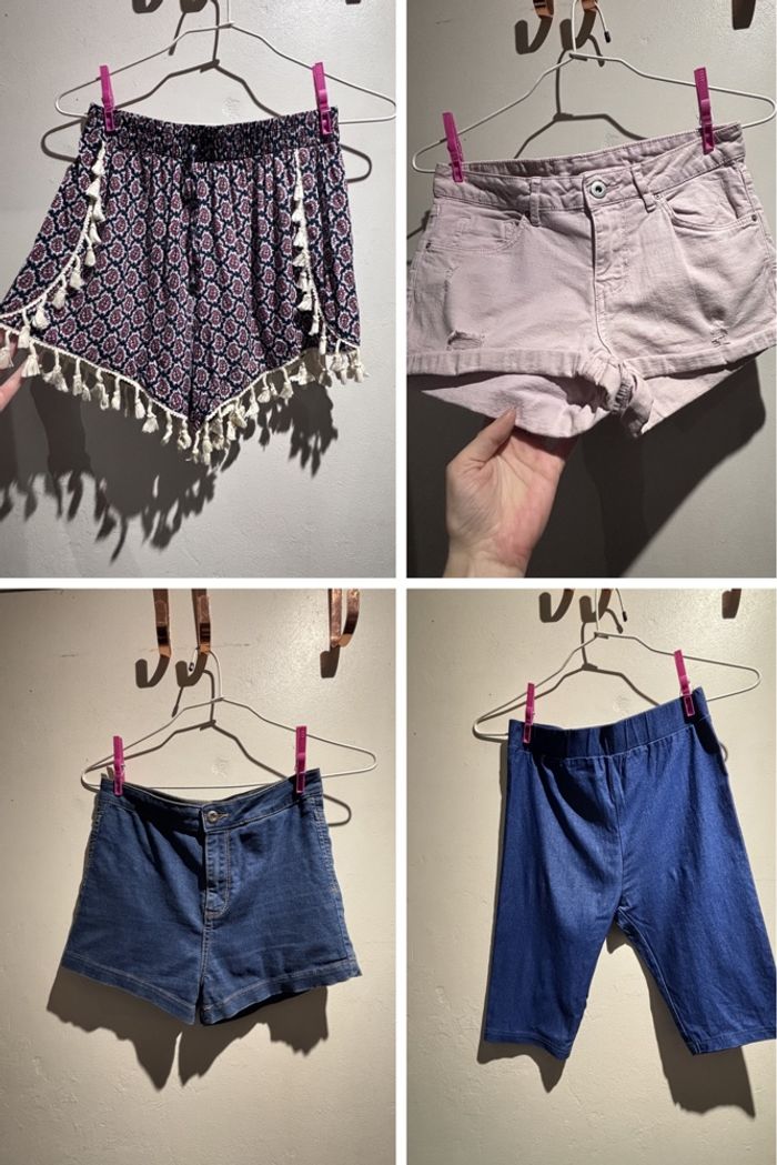 🌸 Lot de 4 shorts taille XS