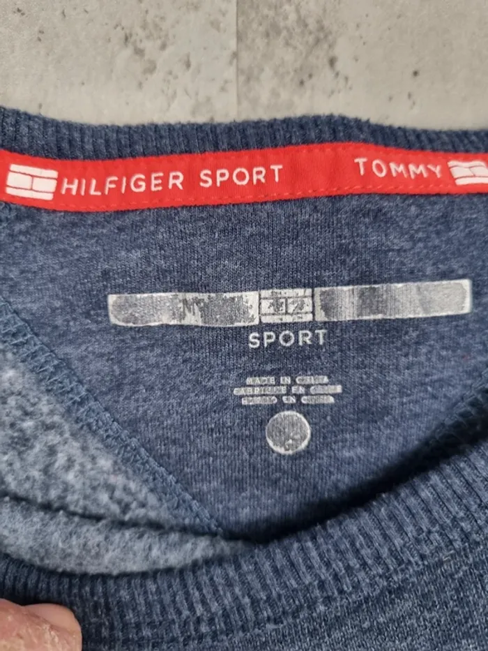 Sweat Tommy Hilfiger bleu chiné – Taille M Femmes (mesures en photos) - photo numéro 6
