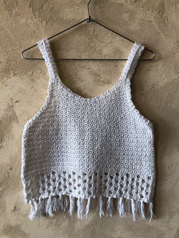 Top crochet blanc Aerie S