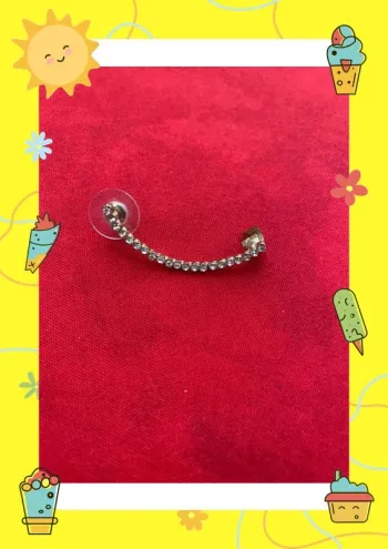 Boucle d'oreille double doré