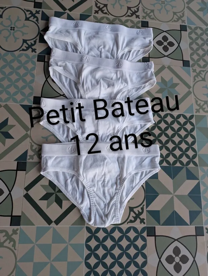 Lot de 4 slips 12 ans