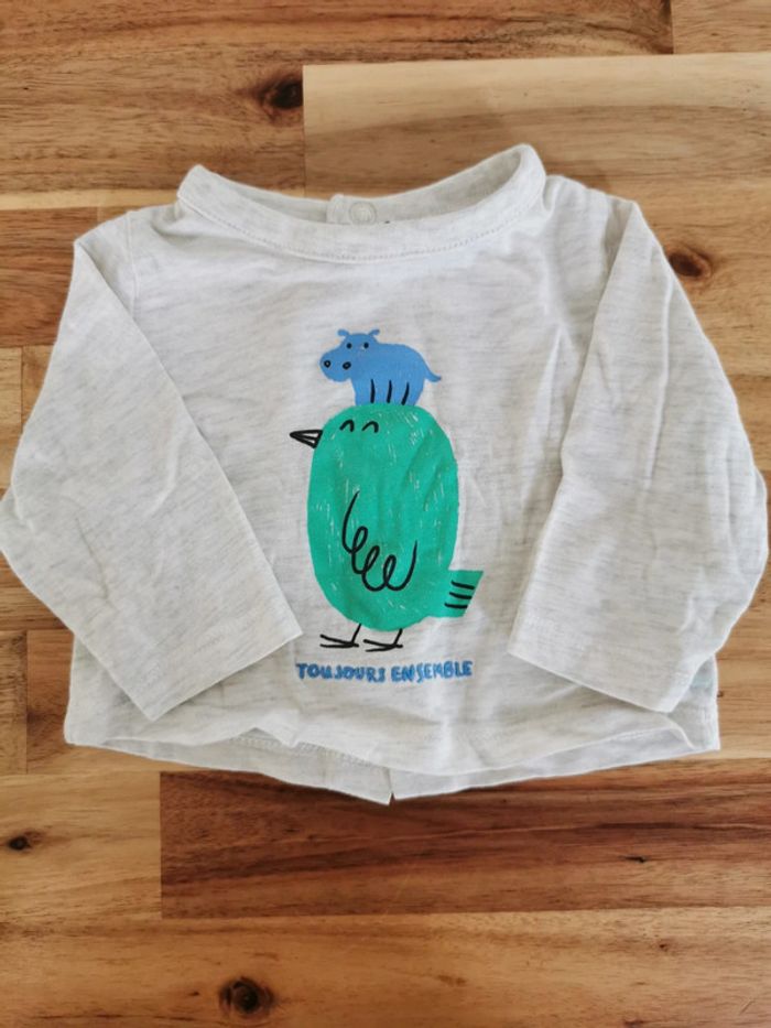 Lot de 3 tee-shirt ML TAO 1 mois - photo numéro 4