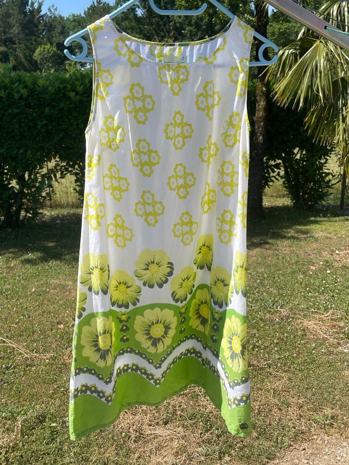 Robe Teddy Smith taille 1,XS/S,36/38,blanche à motifs jaunes,verts,noirs,tbe - photo numéro 10