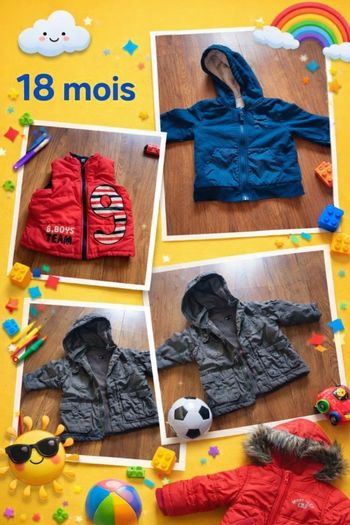 Lot de vestes manteaux gilet 18 mois