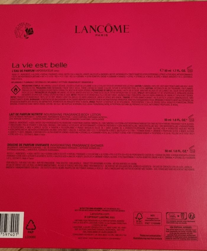 Coffret tout neuf : La vie est belle de Lancôme Paris - photo numéro 2