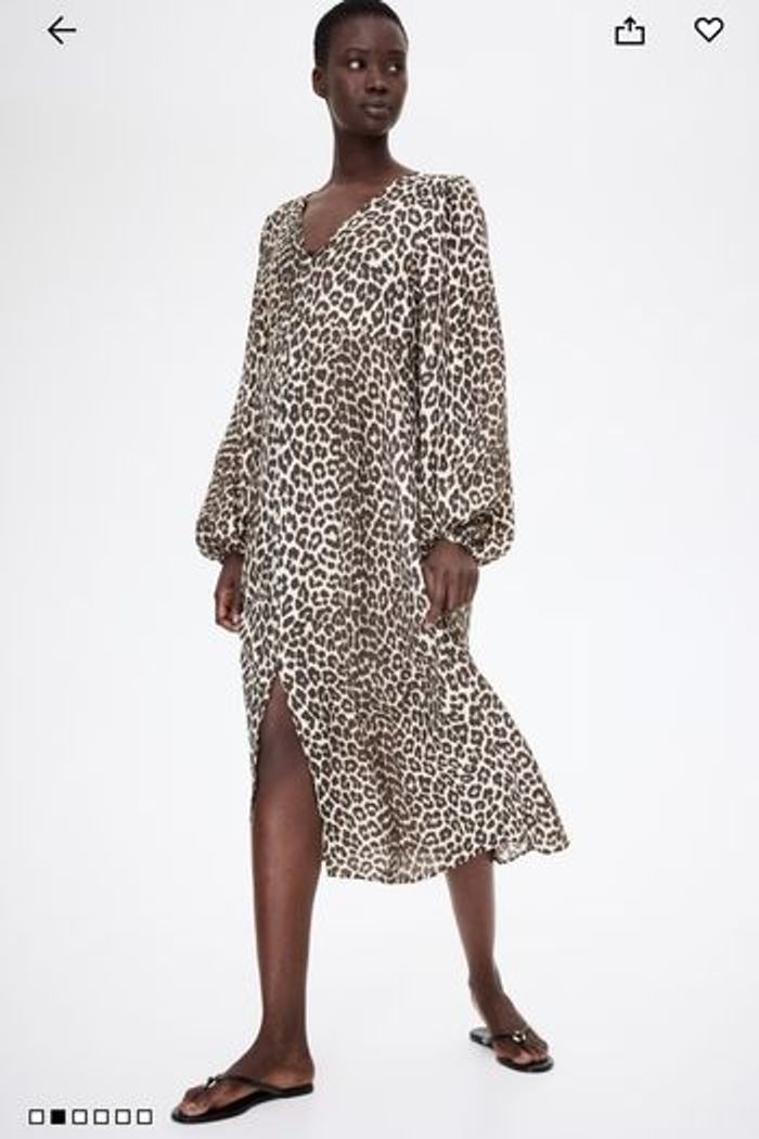 Robe longue de maternité/grossesse léopard H&M - photo numéro 4