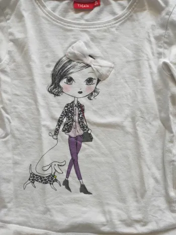 T shirt grandes manches fillette