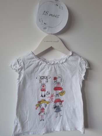 Tee-shirt blanc 18 mois La compagnie des petits