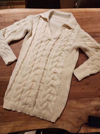 Robe pull beige