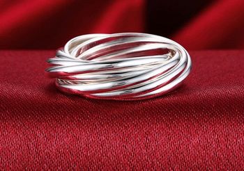 Bague 9 anneaux argent
