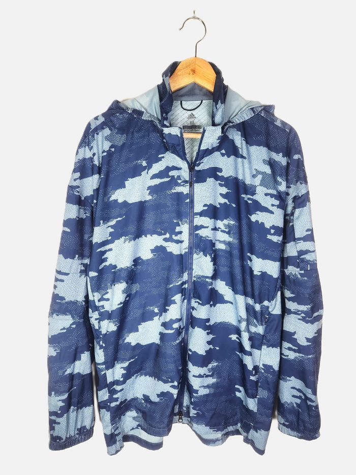 Veste légère Adidas, couleur bleu, taille M - photo numéro 1