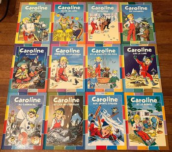 Lot de 12 albums multicolores Caroline livres bd couleurs Pierre Probst collection