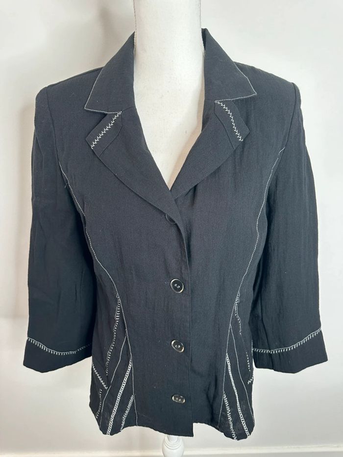 Blazer noir et blanc Christine Laure T40 L