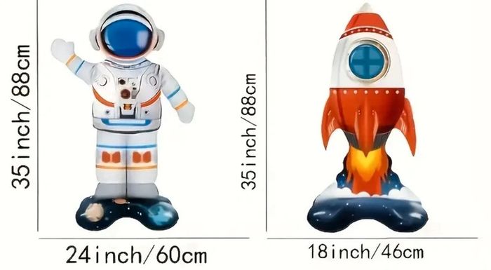 Ballon 3D astronaute  et fusée - photo numéro 2