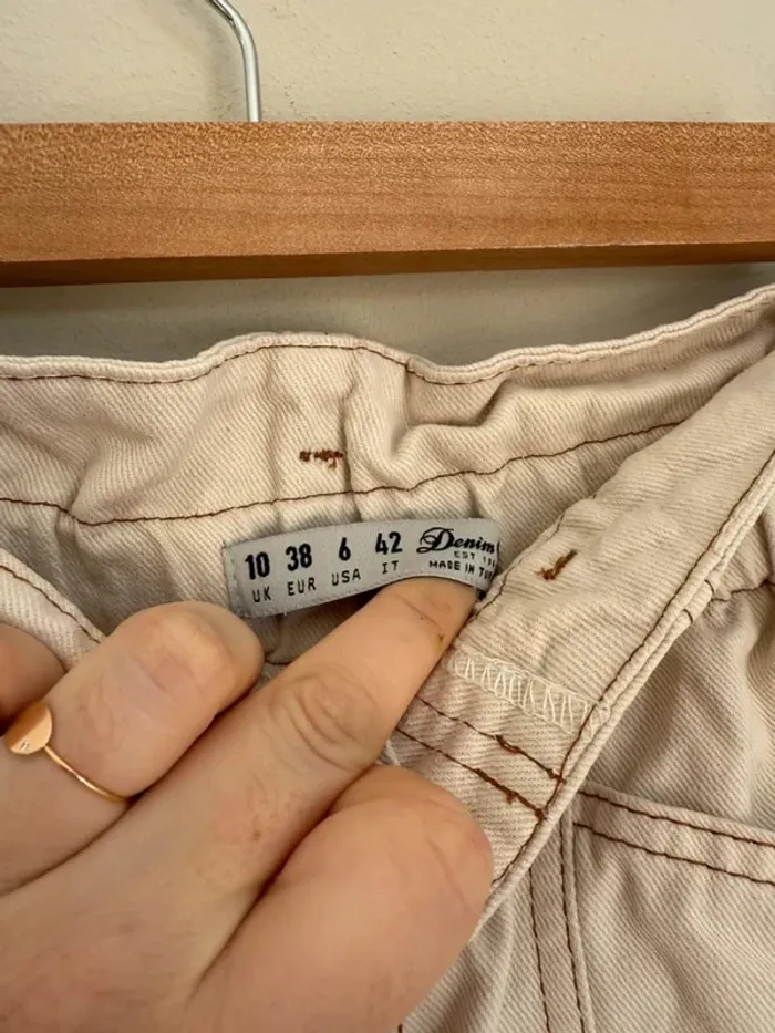 Short jean beige - photo numéro 4