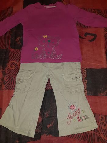Ensemble pantalon tee-shirt manches longues 18mois