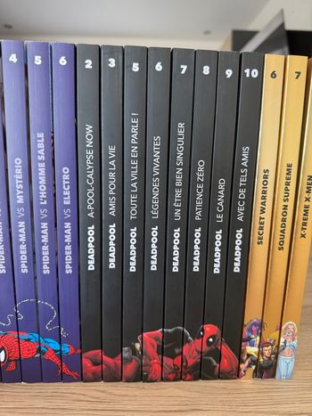 Lot de 17 livres collection Marvel gold xmen , deadpool et spider-man edition panini neuf 
