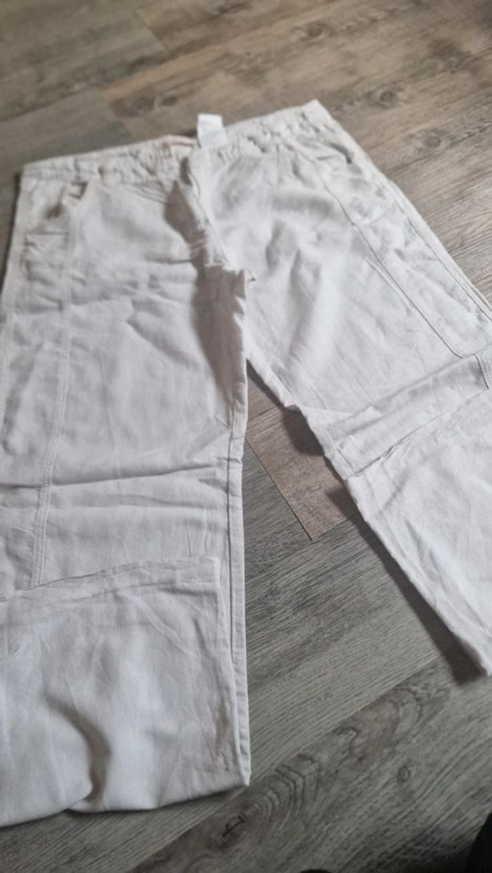 Pantalon en toile taille 40 camaïeu