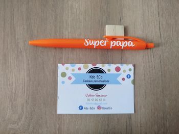 Stylo orange super papa encre noire