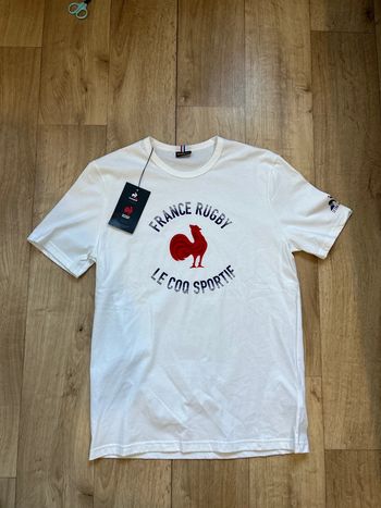 T-shirt blanc, Le Coq Sportif, fédération française de rugby 🏉 M collector