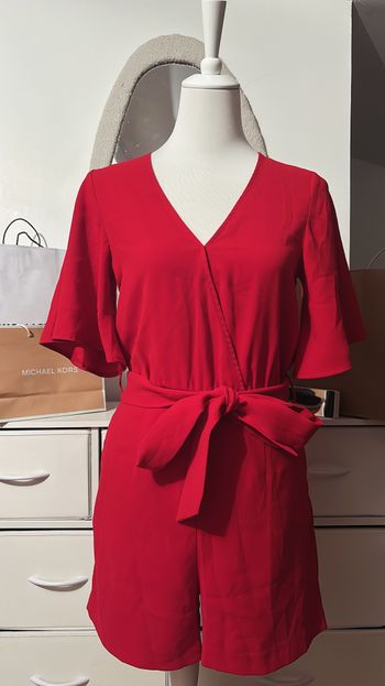 Combishort rouge avec ceinture H&M T36
