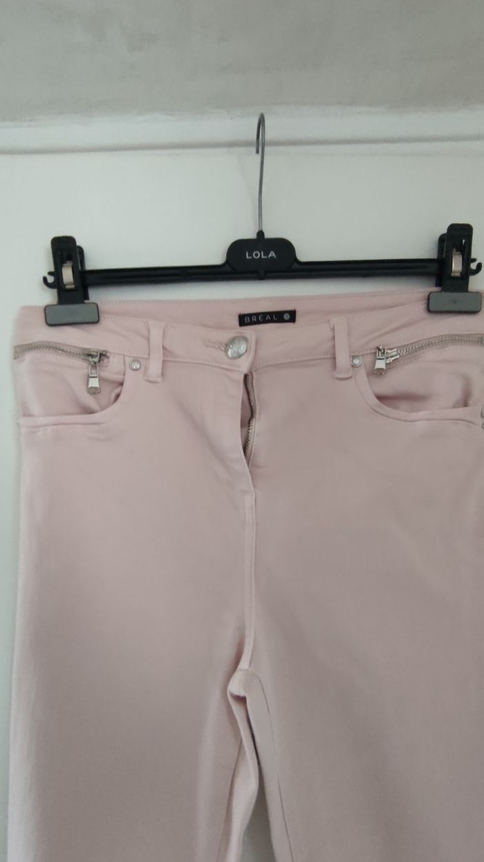 Pantalon femme marque breal taille 40  couleur rose - photo numéro 10