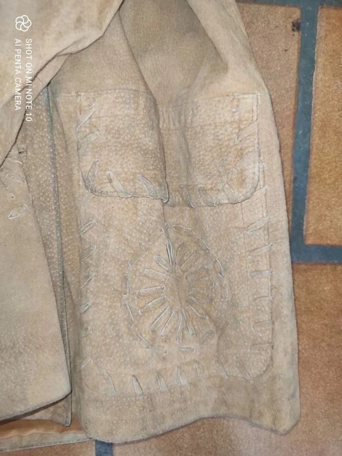 croute de cuir veste tendance indien - photo numéro 10