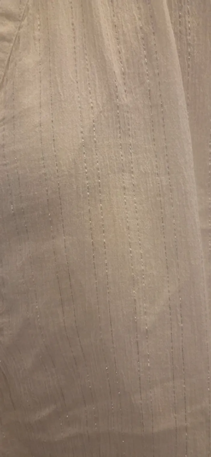 Blouse Kaporal blanche avec fils argentés – Taille M - photo numéro 6