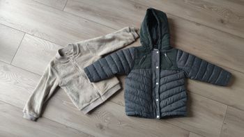 Blouson d'hiver 2 en 1 garçon 3 ans Vertbaudet gris vert manteau doudoune