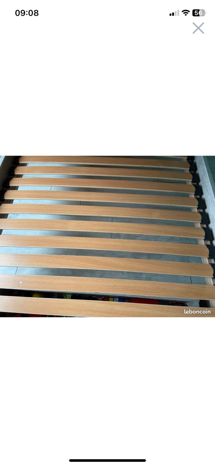 Lit + sommier + matelas enfant avec  chevet - photo numéro 6