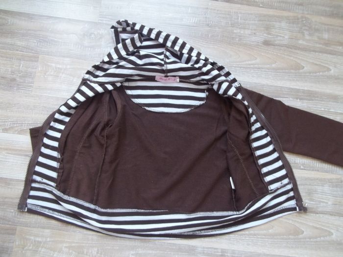 Gilet-sweat à capuche marron 2 en 1 Mod.W.L (SW2) - photo numéro 5