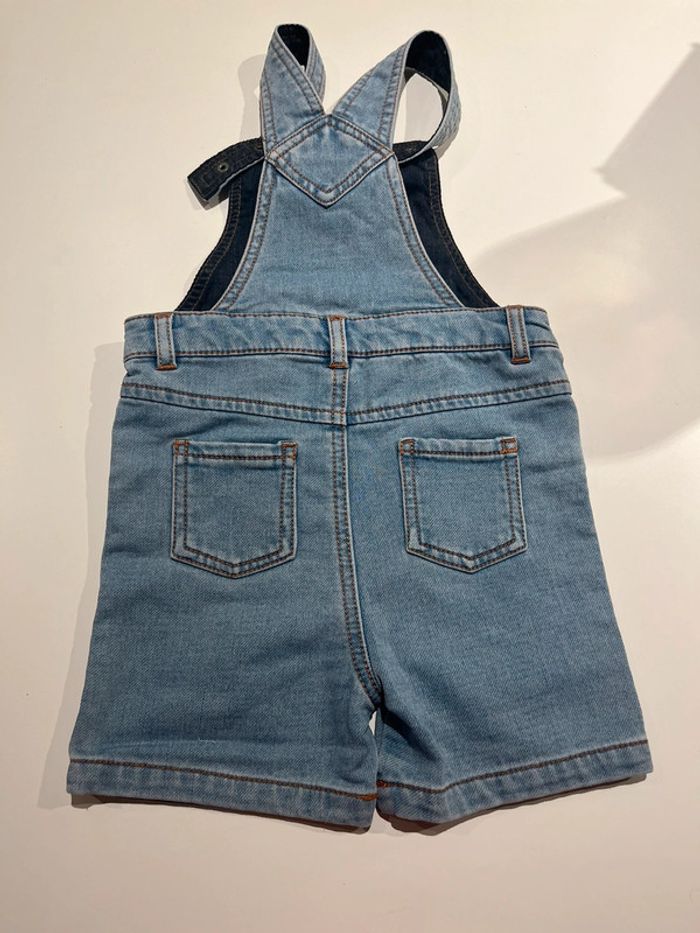 Salopette short en jean kiabi taille 36 mois - photo numéro 2