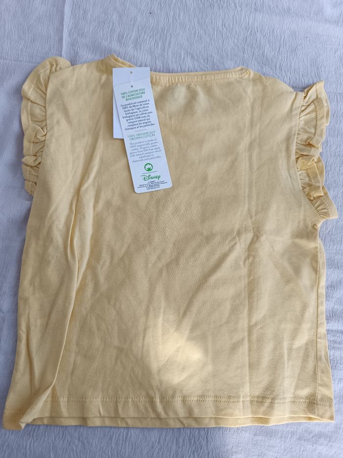 T-shirt Minnie Manche Courte Couleur Jaune Fille 4 Ans - photo numéro 2