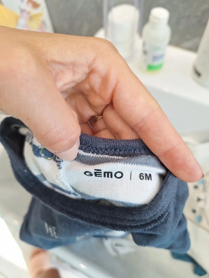 Pyjama 1 pièce bébé garçon gemo 6mois - photo numéro 2