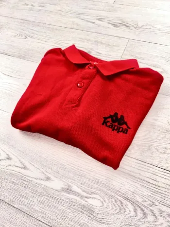 Polo rouge homme Kappa logo brodé vintage streetwear taille M 67 casual sport rétro